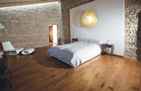 Rovere verniciato, morciato e piallato a mano